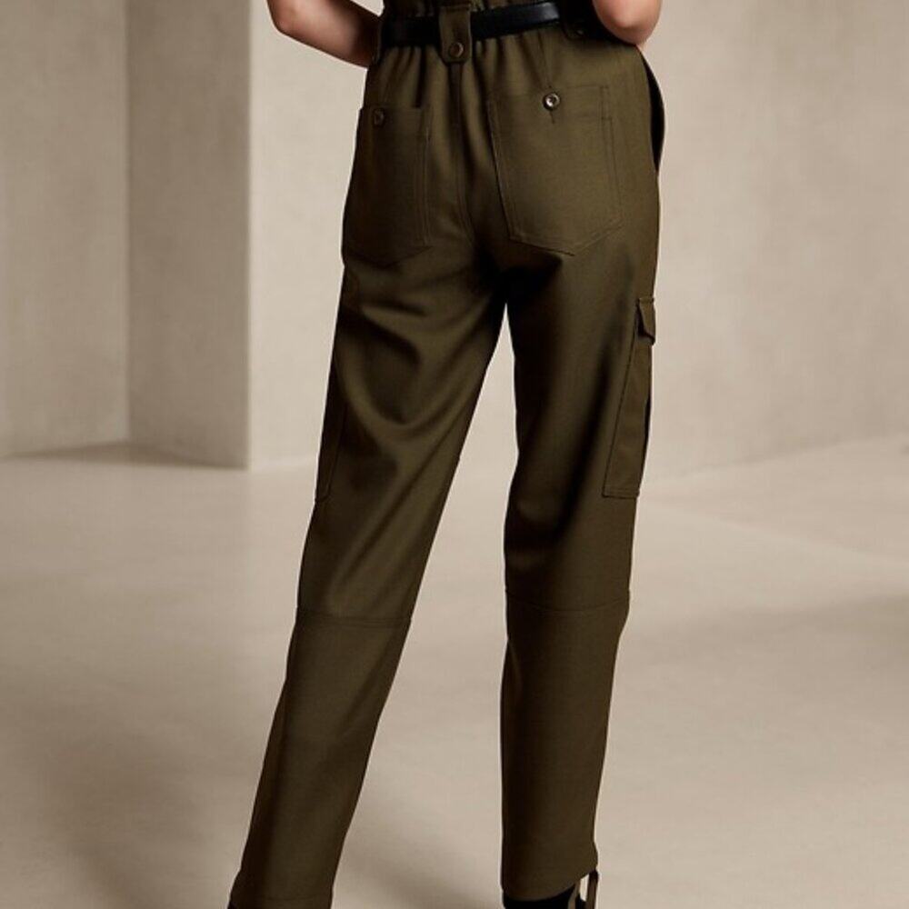 Banana Republic Olive Green Cargo Utility Pants NWT Size 6 Straight Leg - Picture 7 of 9